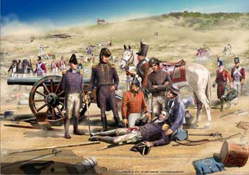 battle aftermath  painting,  War of 1812