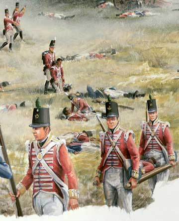 Battle painting detail, War  of 1812