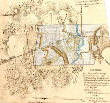 1816 Wilkinson Map Insert over 1814 D Evans Map