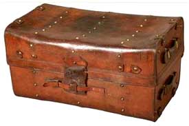 old leather chest