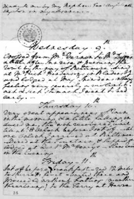 George Washington's May 9th 1787 diary entry