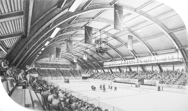 University of Vermont Arena, suite of 9. L.H.Barker (c) 

1987. All rights reserved.
