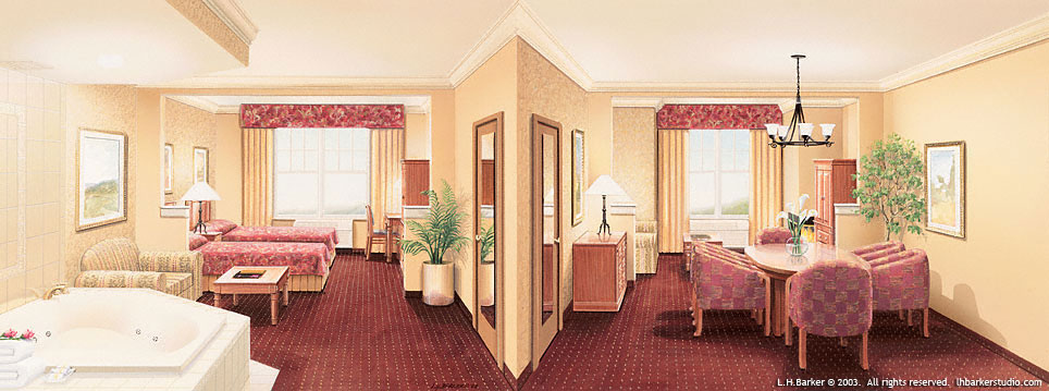 Fort William Henry Resort, Lake George, NY Suite of 2. 

L.H.Barker (c) 2003. All rights reserved.
